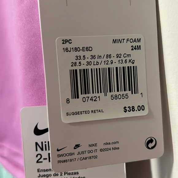 Toddler Girls Nike Essentials Tee & Skort Set 24m - Picture 5 of 9